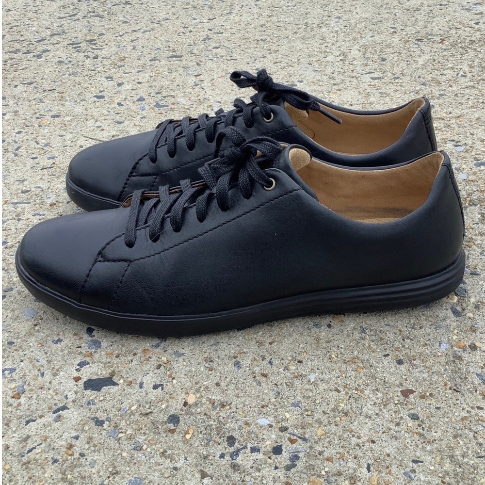 Cole Haan Grand Crosscourt II Mens Black Leather Sneakers C26656 Size 11 M